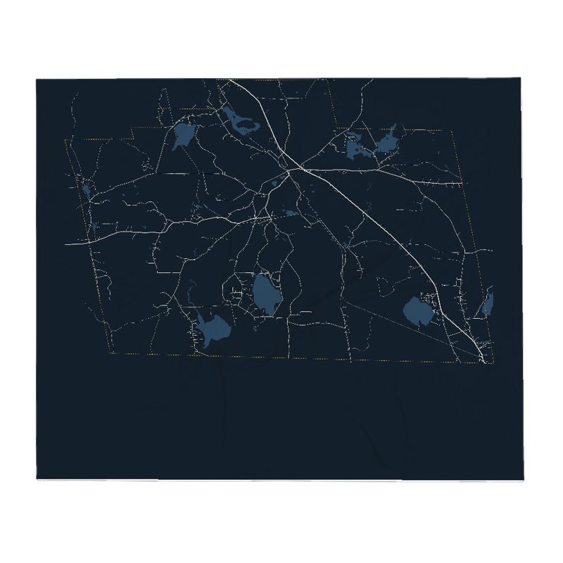 Fitzwilliam Street Map Throw Blanket