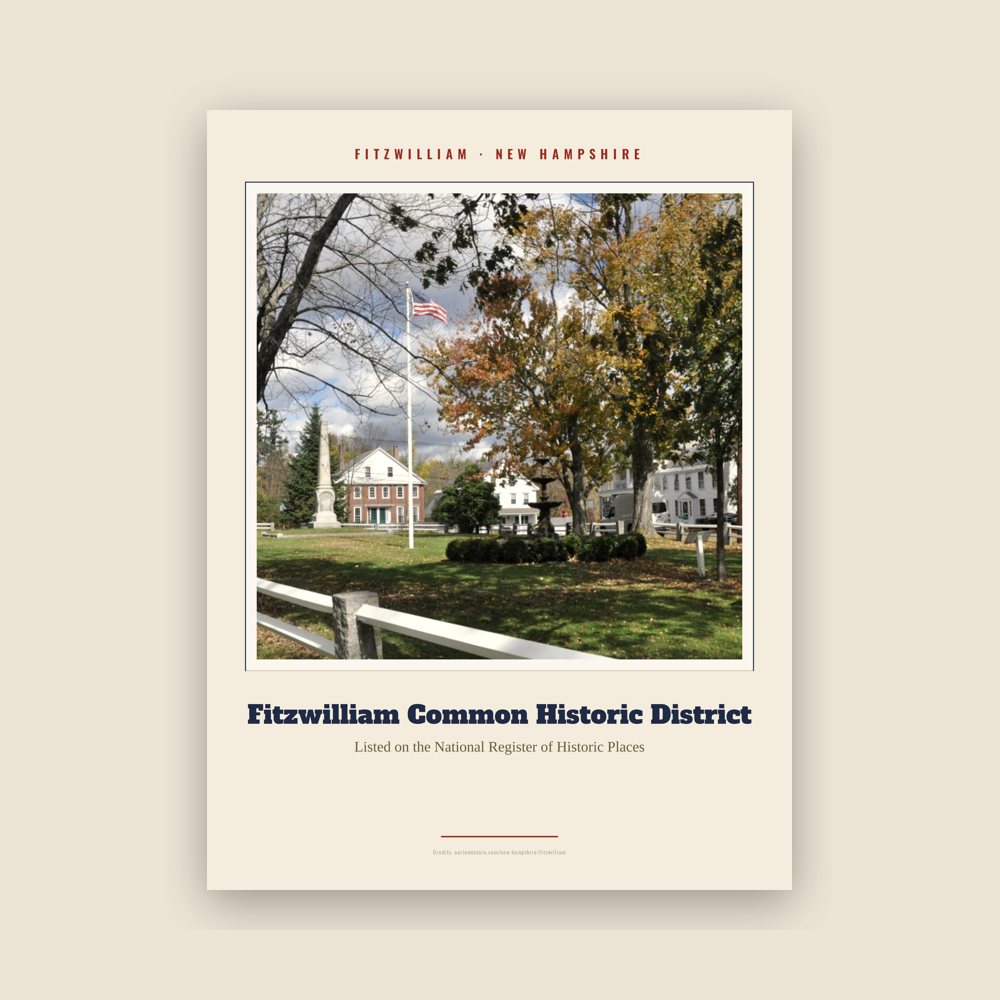 Fitzwilliam Fitzwilliam Common Historic District Landmark Print