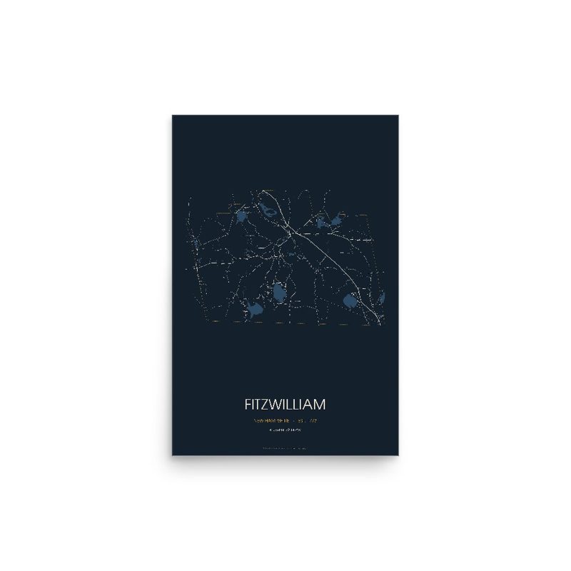 Fitzwilliam Street Map Poster · Midnight