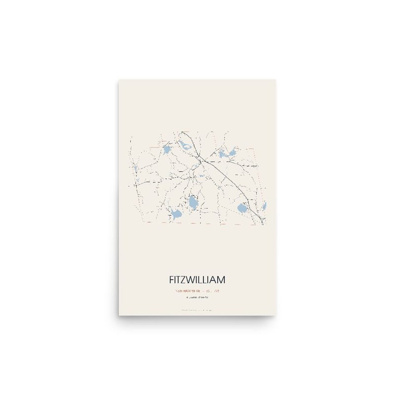 Fitzwilliam Street Map Poster · Linen