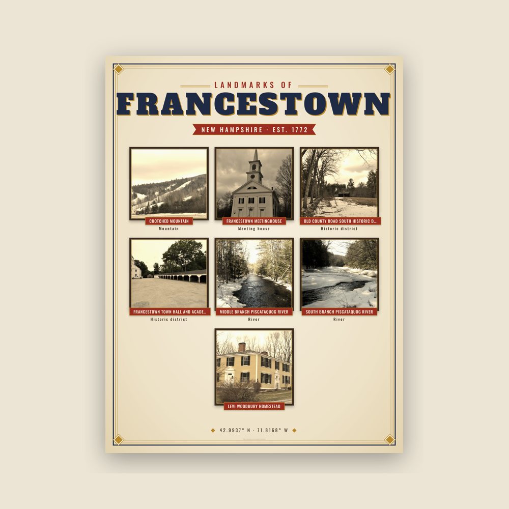 Francestown Landmarks Photo Poster
