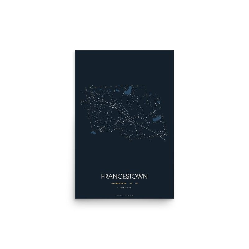 Francestown Street Map Poster · Midnight