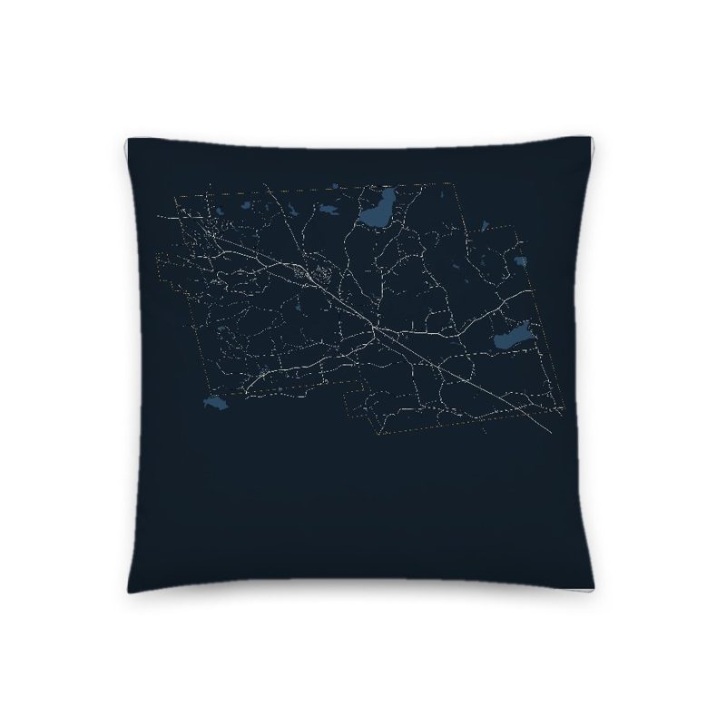 Francestown Map Throw Pillow
