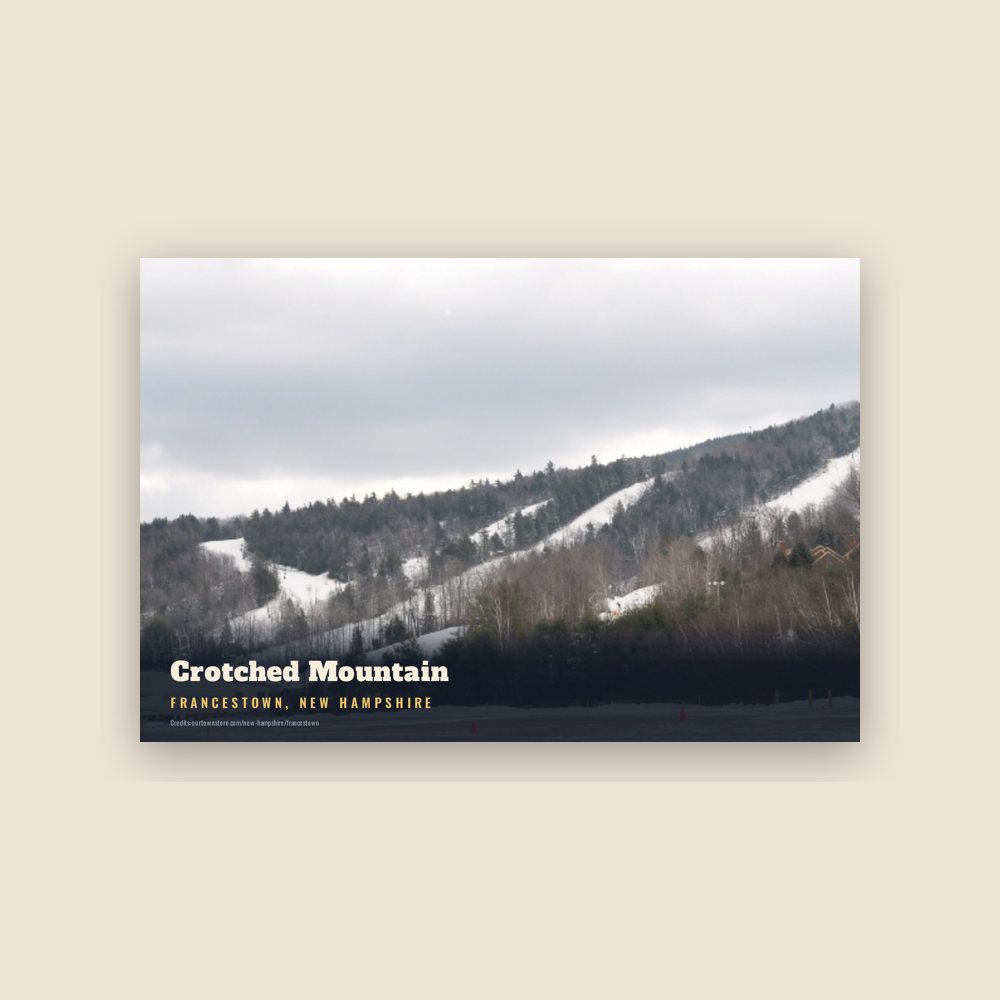 Francestown Crotched Mountain Postcard