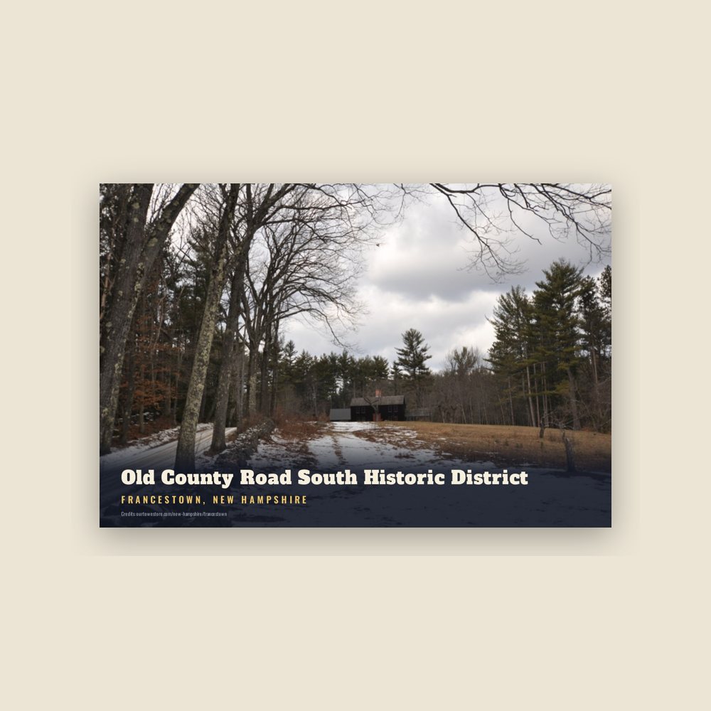 Francestown Old County Road South Historic District Postcard