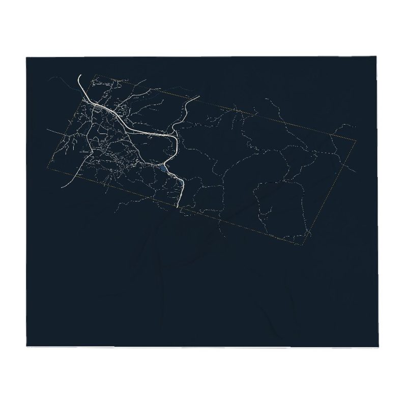 Franconia Street Map Throw Blanket