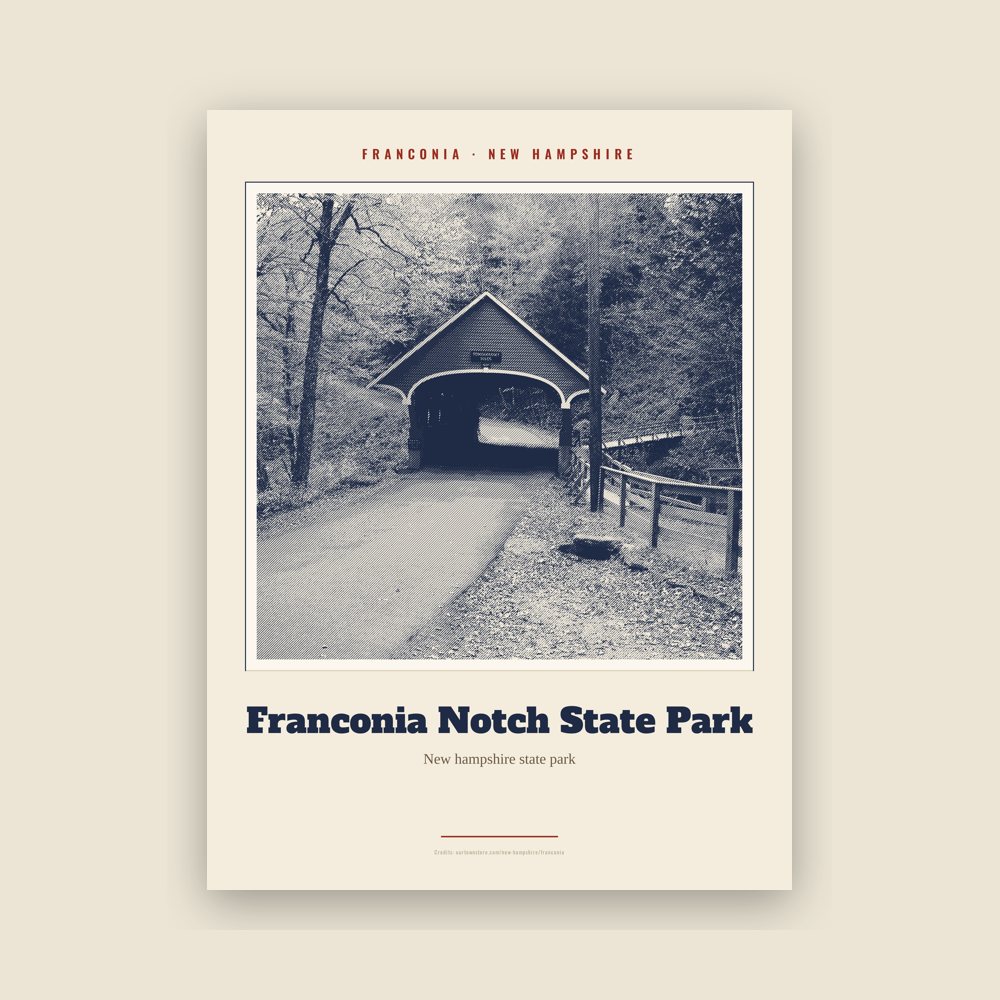 Franconia Franconia Notch State Park Landmark Print