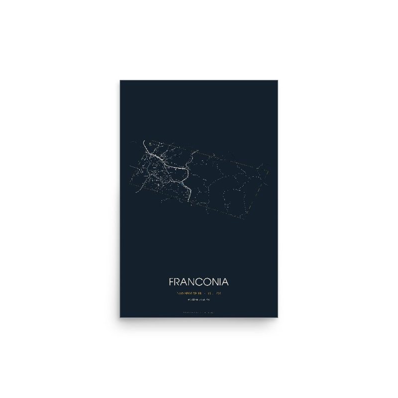 Franconia Street Map Poster · Midnight