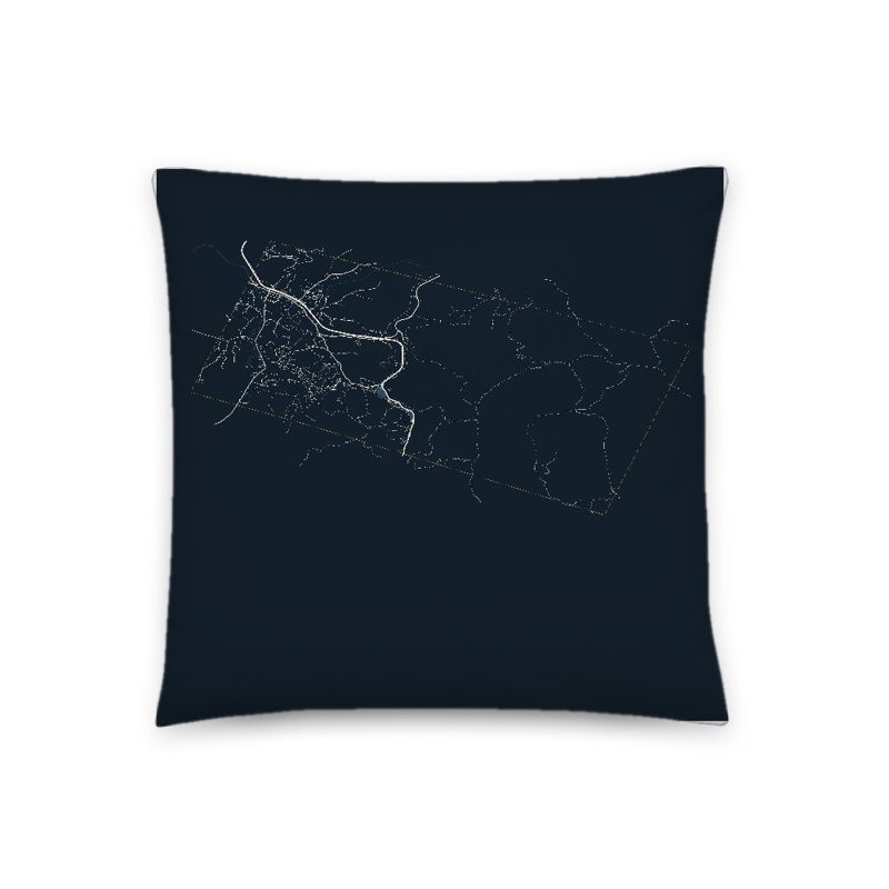 Franconia Map Throw Pillow