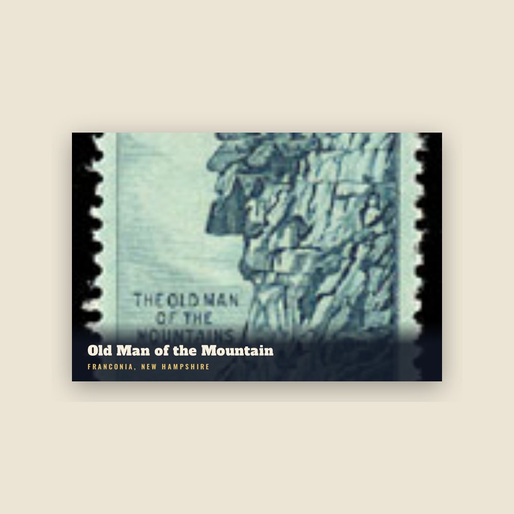 Franconia Old Man of the Mountain Postcard