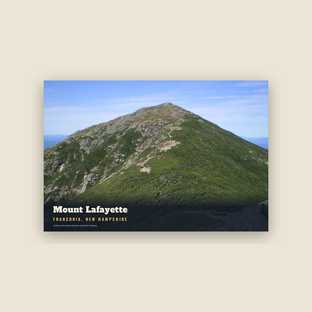 Franconia Mount Lafayette Postcard