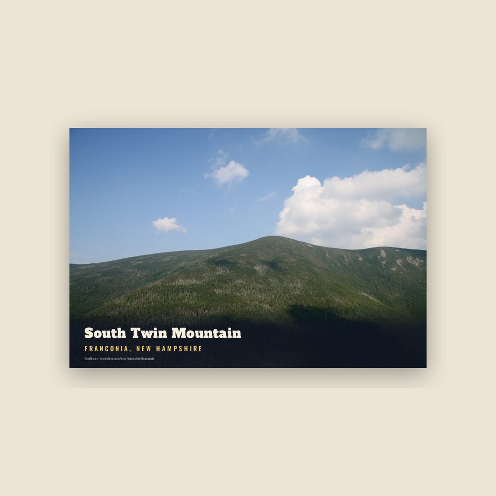 Franconia South Twin Mountain Postcard