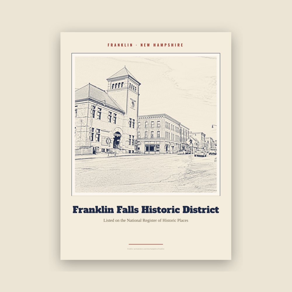 Franklin Franklin Falls Historic District Landmark Print