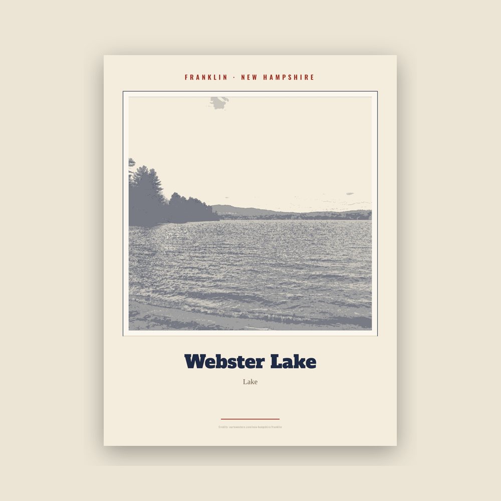 Franklin Webster Lake Landmark Print