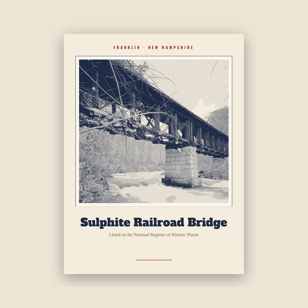 Franklin Sulphite Railroad Bridge Landmark Print