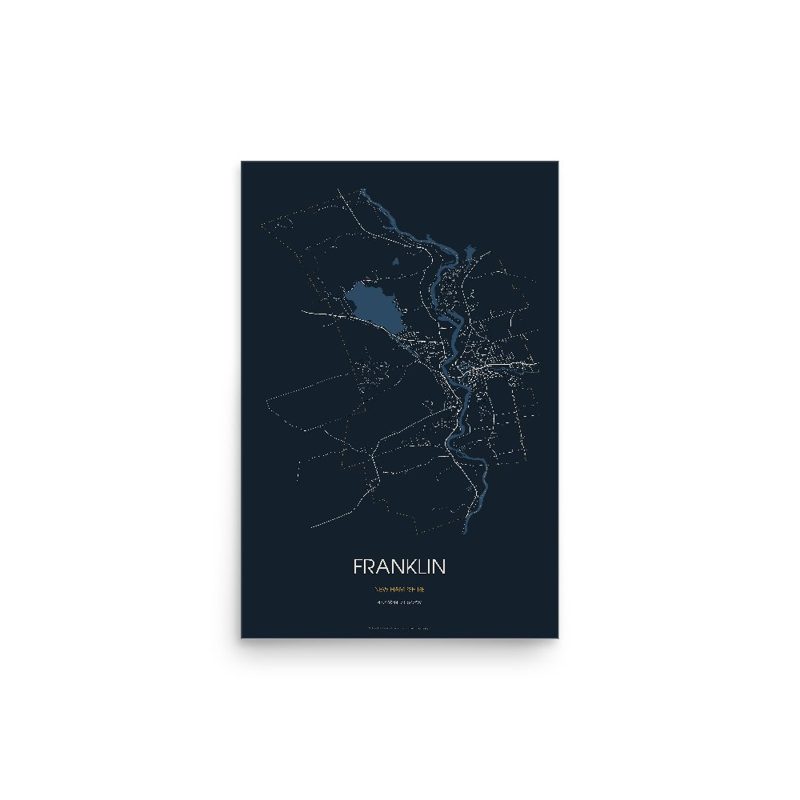 Franklin Street Map Poster · Midnight