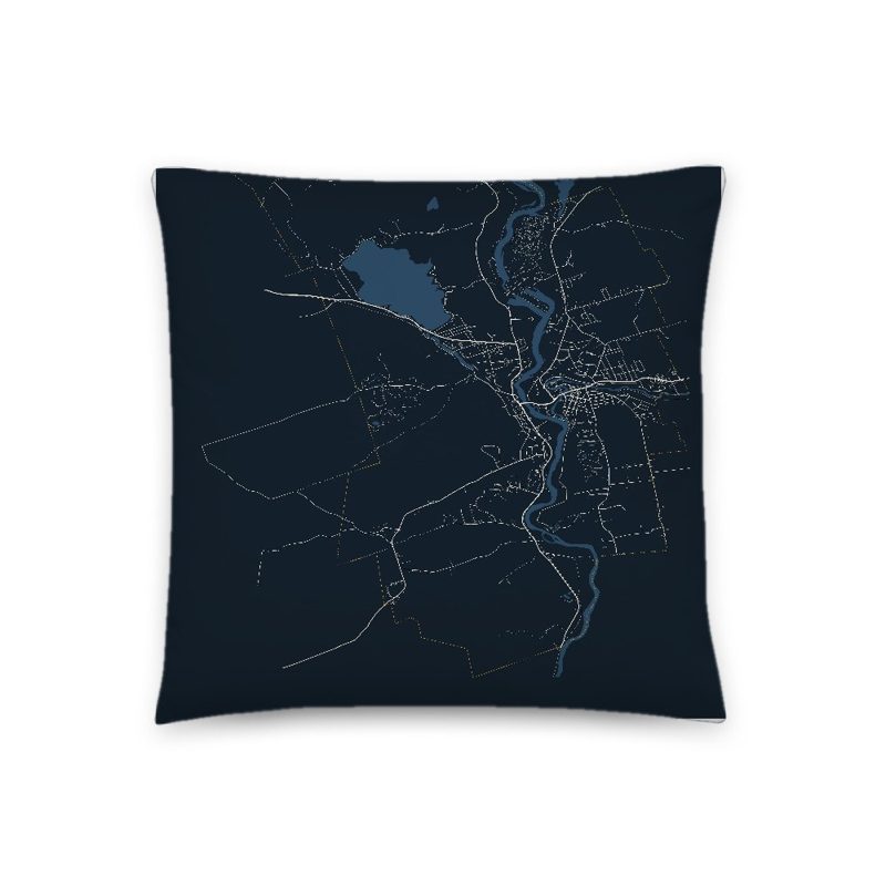 Franklin Map Throw Pillow