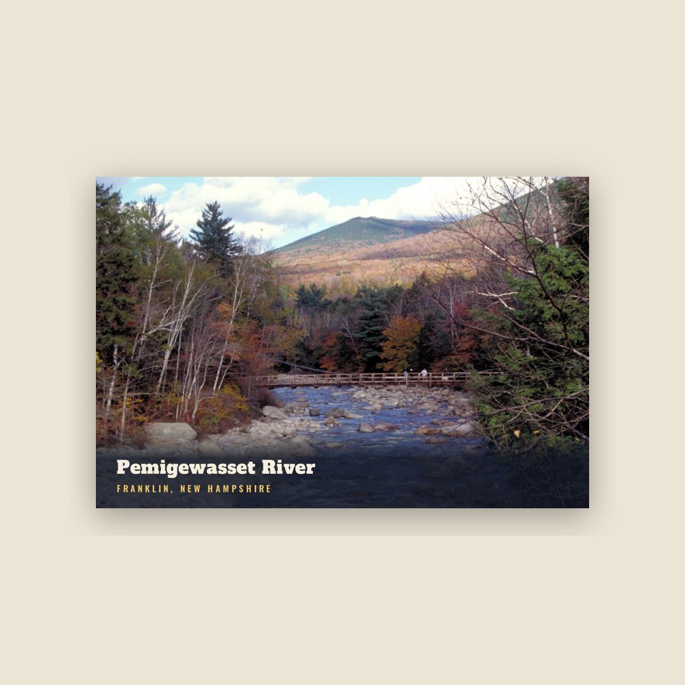 Franklin Pemigewasset River Postcard