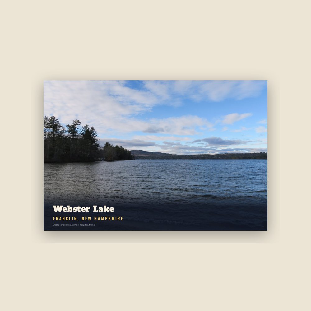 Franklin Webster Lake Postcard