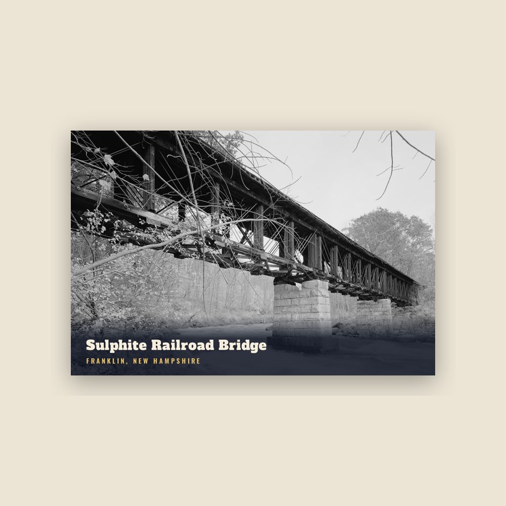 Franklin Sulphite Railroad Bridge Postcard