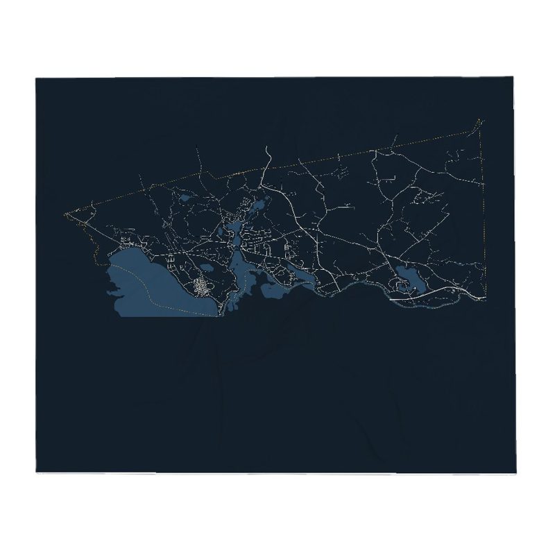 Freedom Street Map Throw Blanket