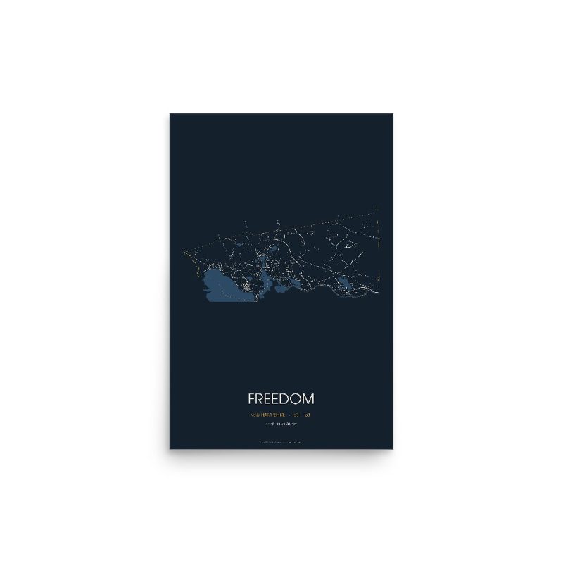 Freedom Street Map Poster · Midnight