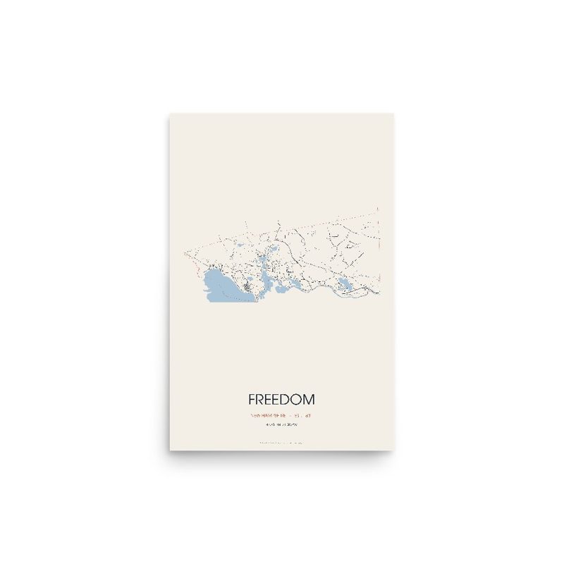 Freedom Street Map Poster · Linen
