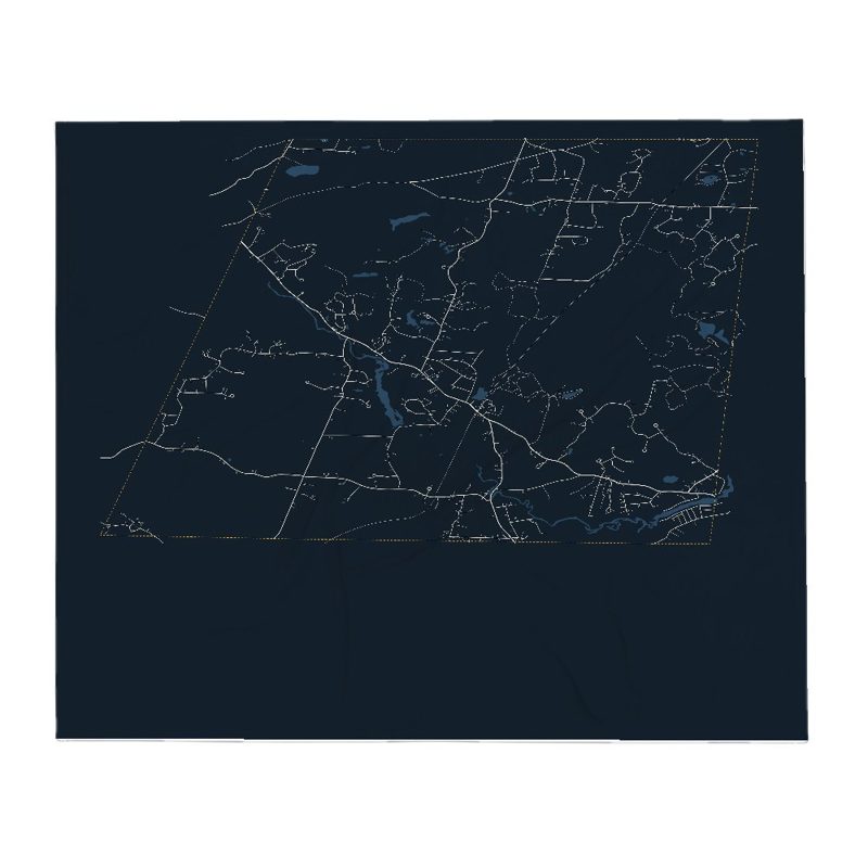 Fremont Street Map Throw Blanket
