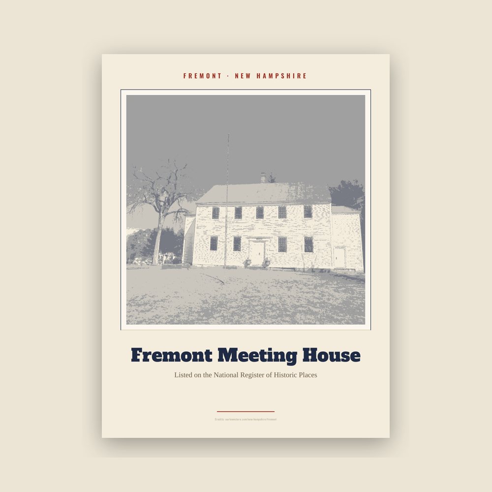 Fremont Fremont Meeting House Landmark Print