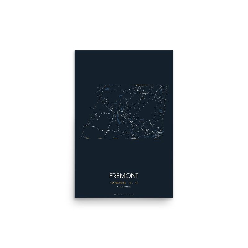 Fremont Street Map Poster · Midnight
