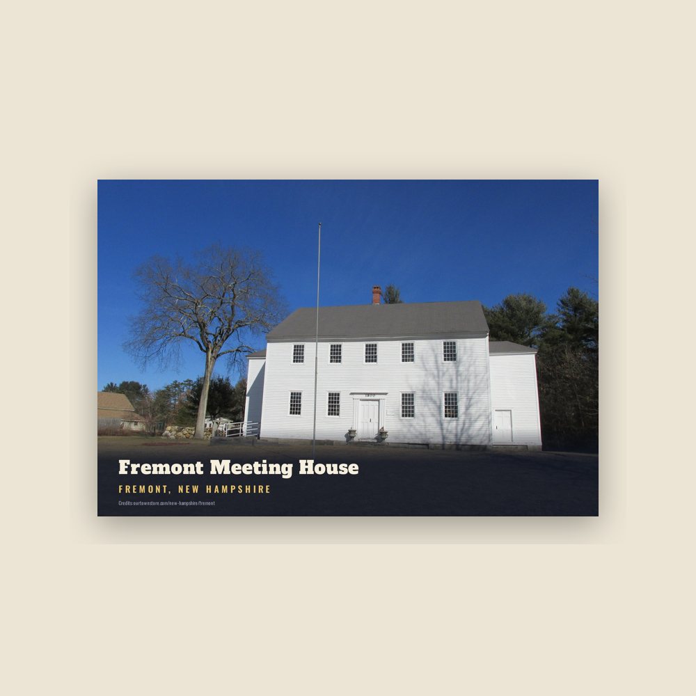 Fremont Fremont Meeting House Postcard