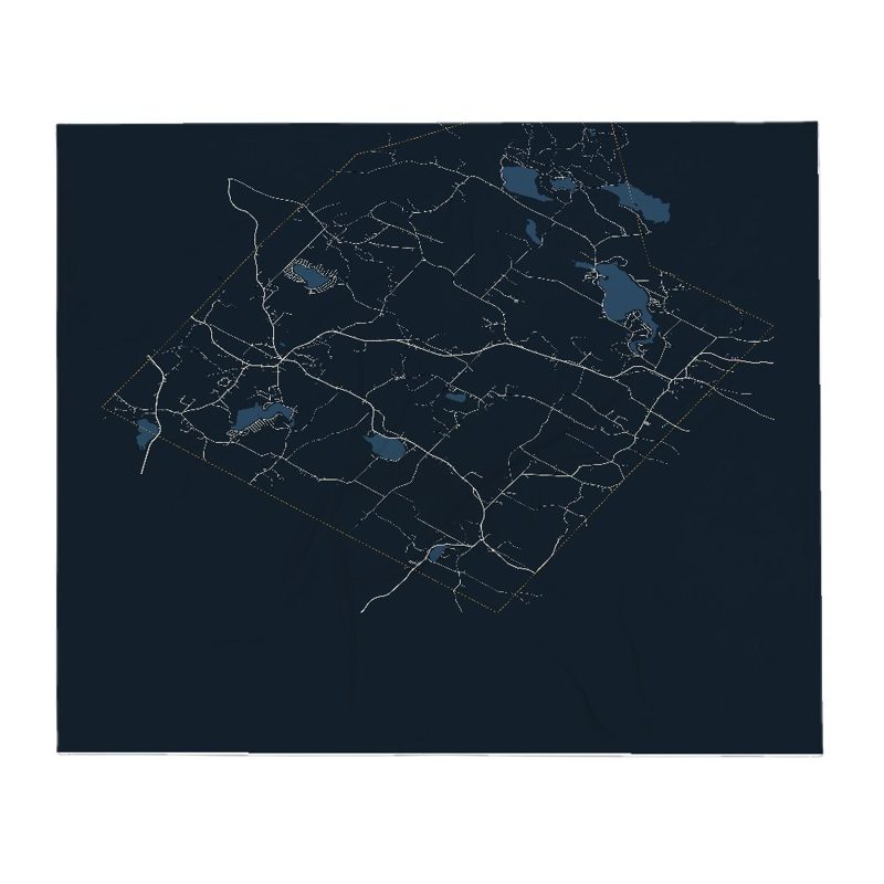 Gilmanton Street Map Throw Blanket