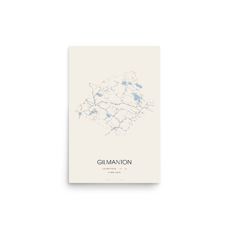 Gilmanton Street Map Poster · Linen