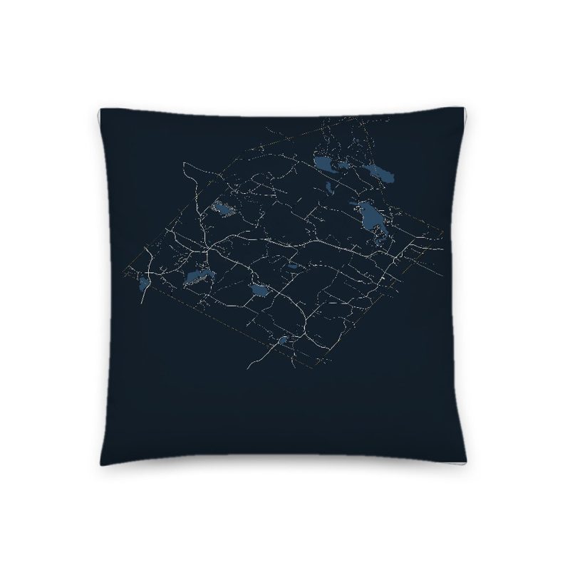 Gilmanton Map Throw Pillow