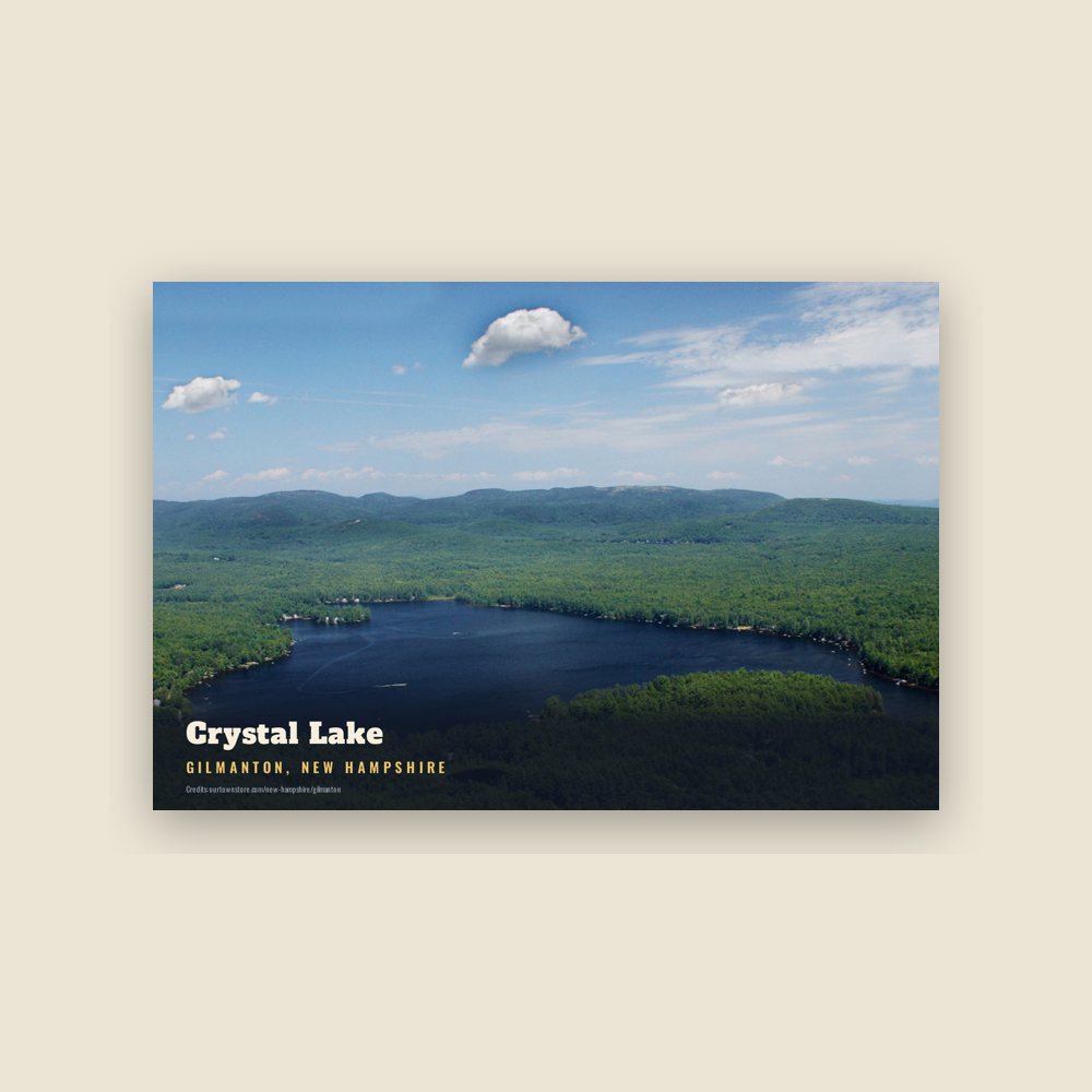 Gilmanton Crystal Lake Postcard