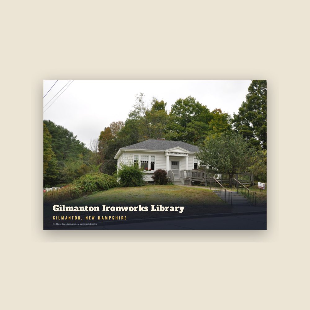 Gilmanton Gilmanton Ironworks Library Postcard