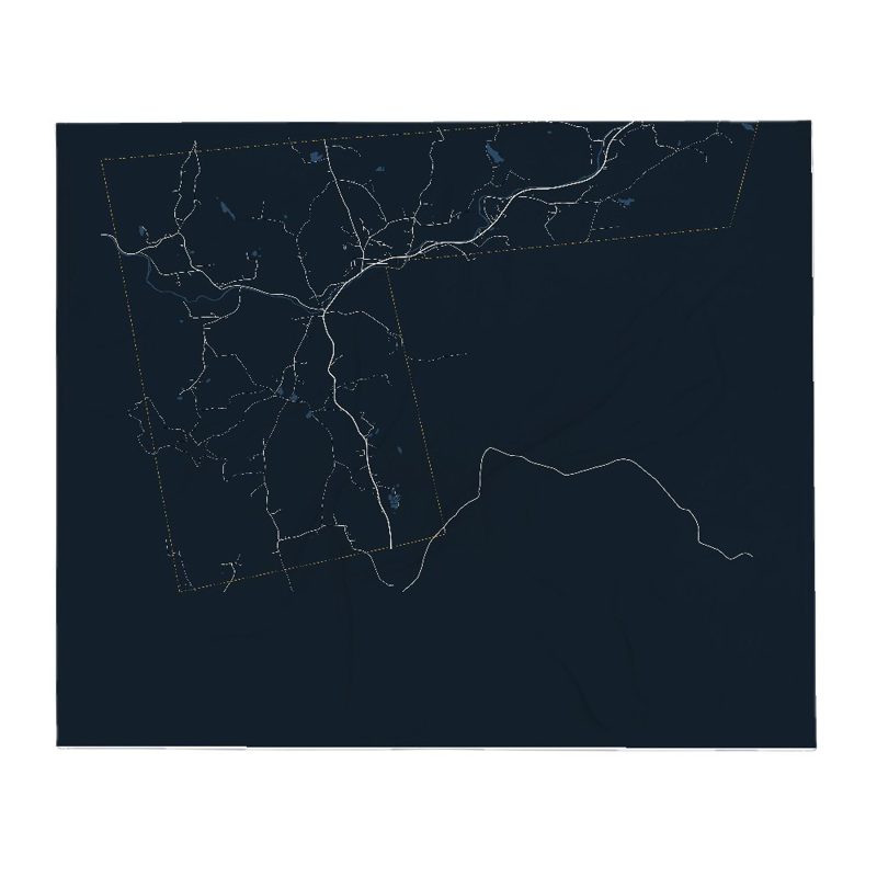 Gilsum Street Map Throw Blanket