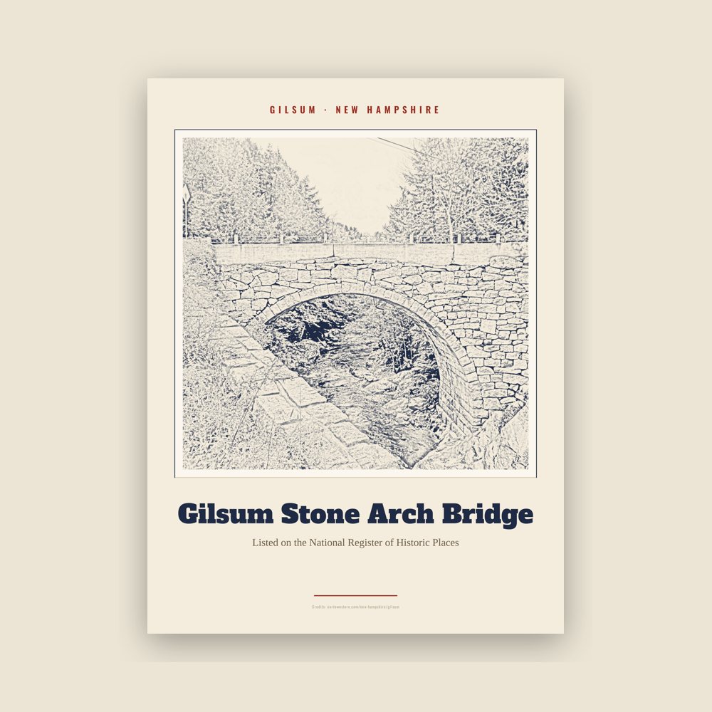 Gilsum Gilsum Stone Arch Bridge Landmark Print