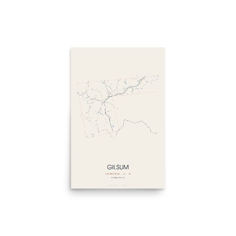 Gilsum Street Map Poster · Linen