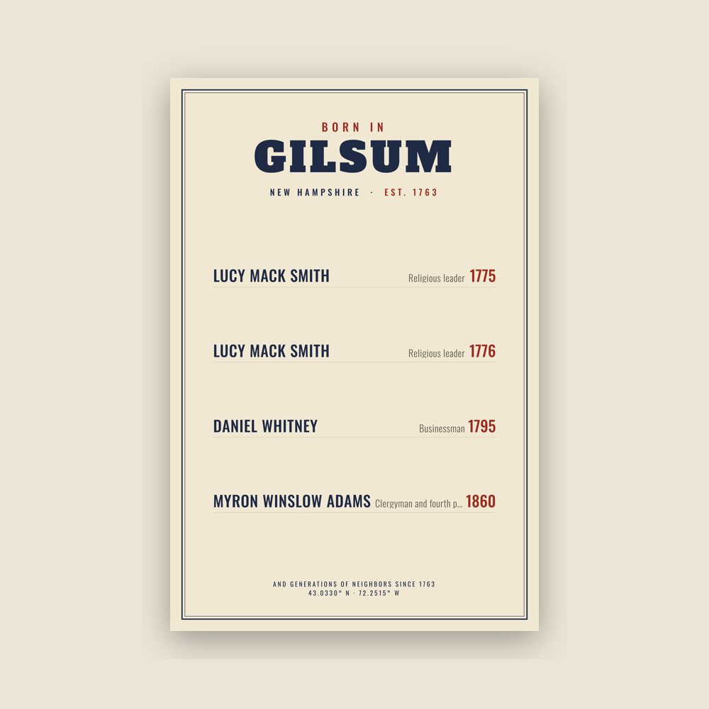 Gilsum “Born In” Poster