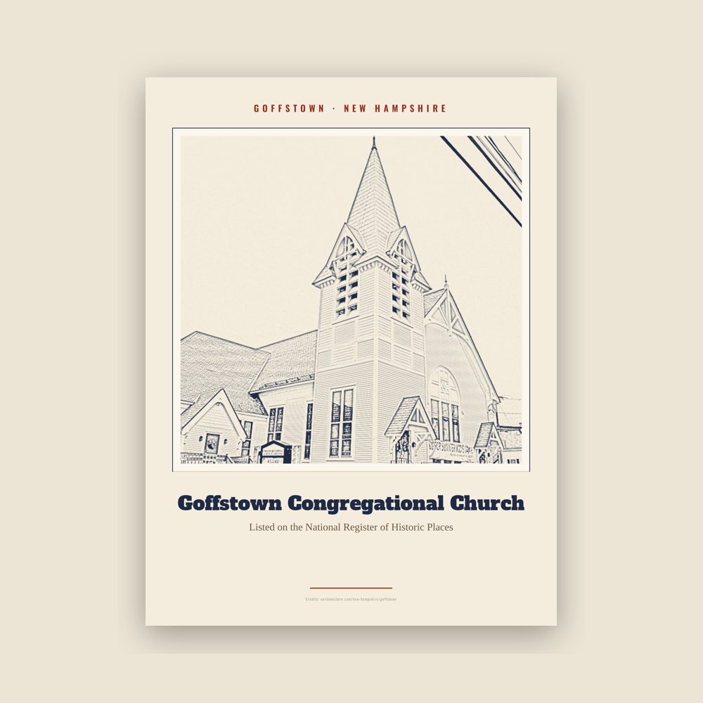 Goffstown Goffstown Congregational Church Landmark Print