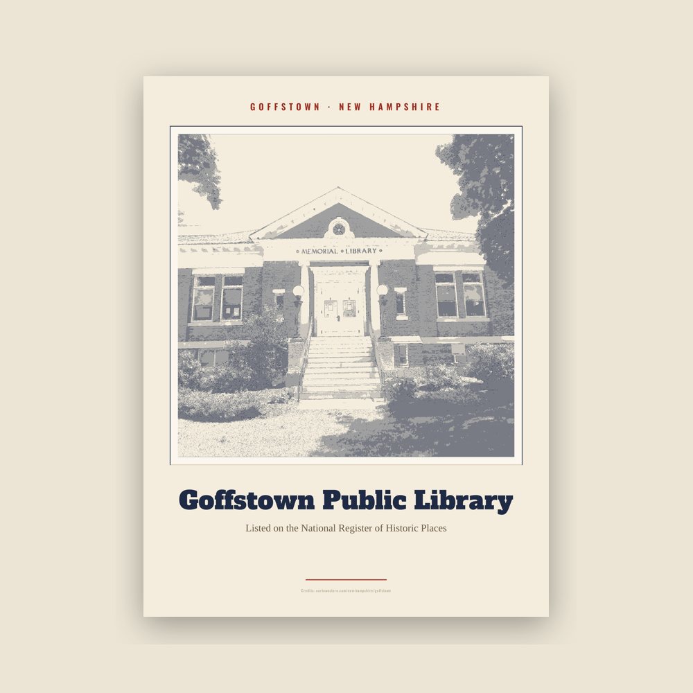 Goffstown Goffstown Public Library Landmark Print