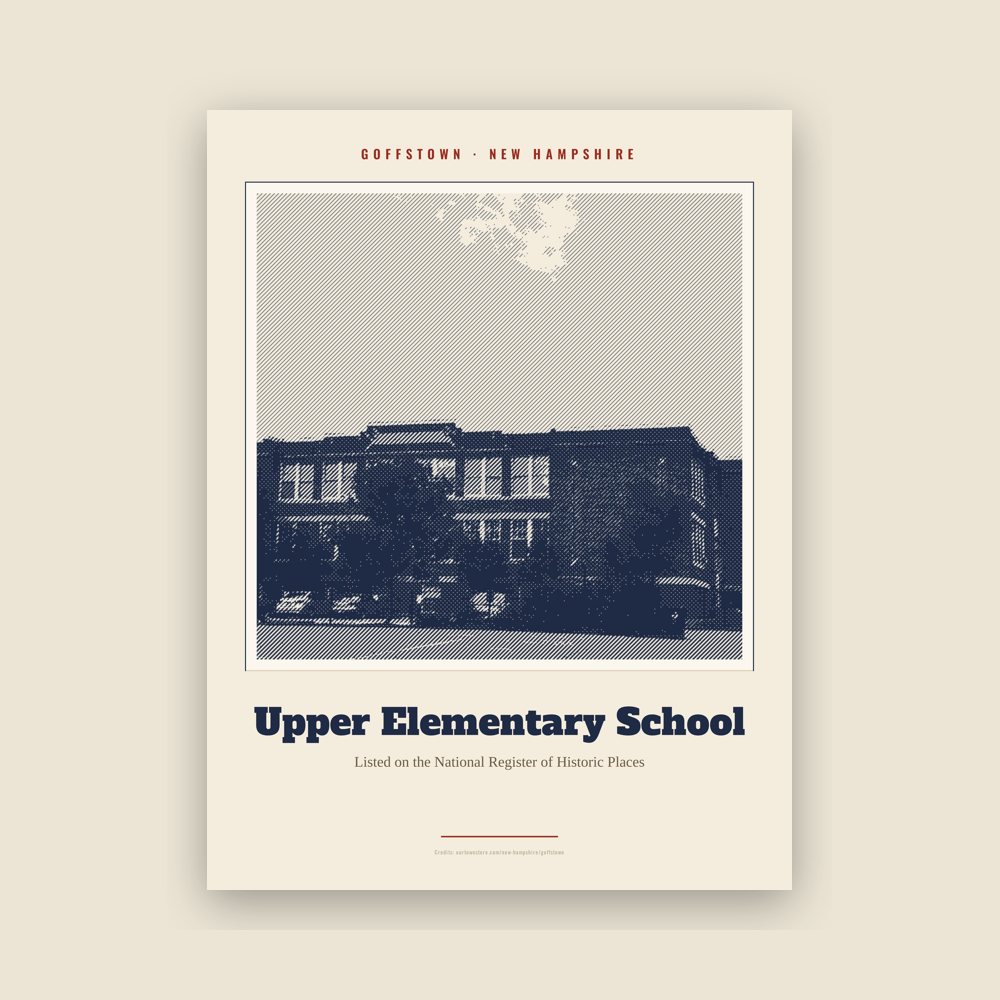 Goffstown Upper Elementary School Landmark Print