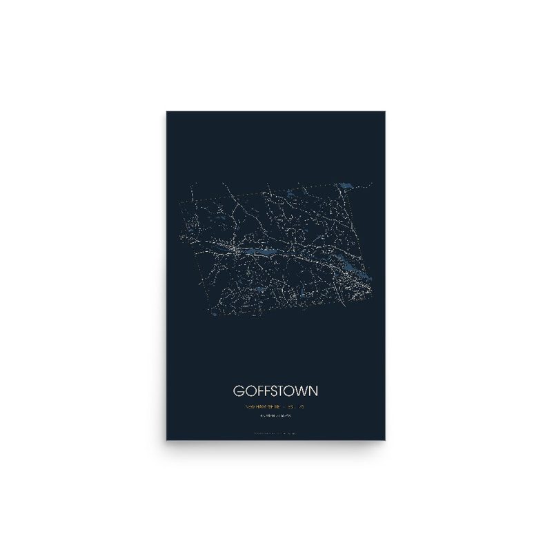 Goffstown Street Map Poster · Midnight