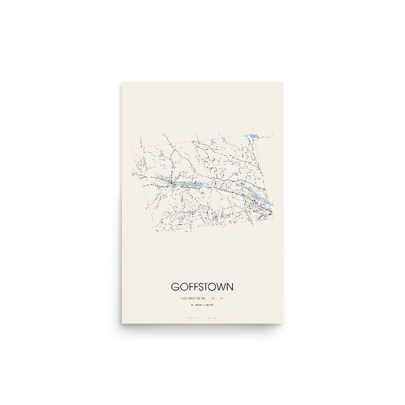 Goffstown Street Map Poster · Linen