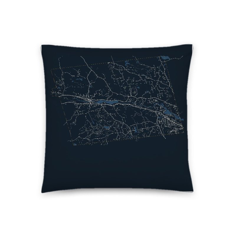 Goffstown Map Throw Pillow