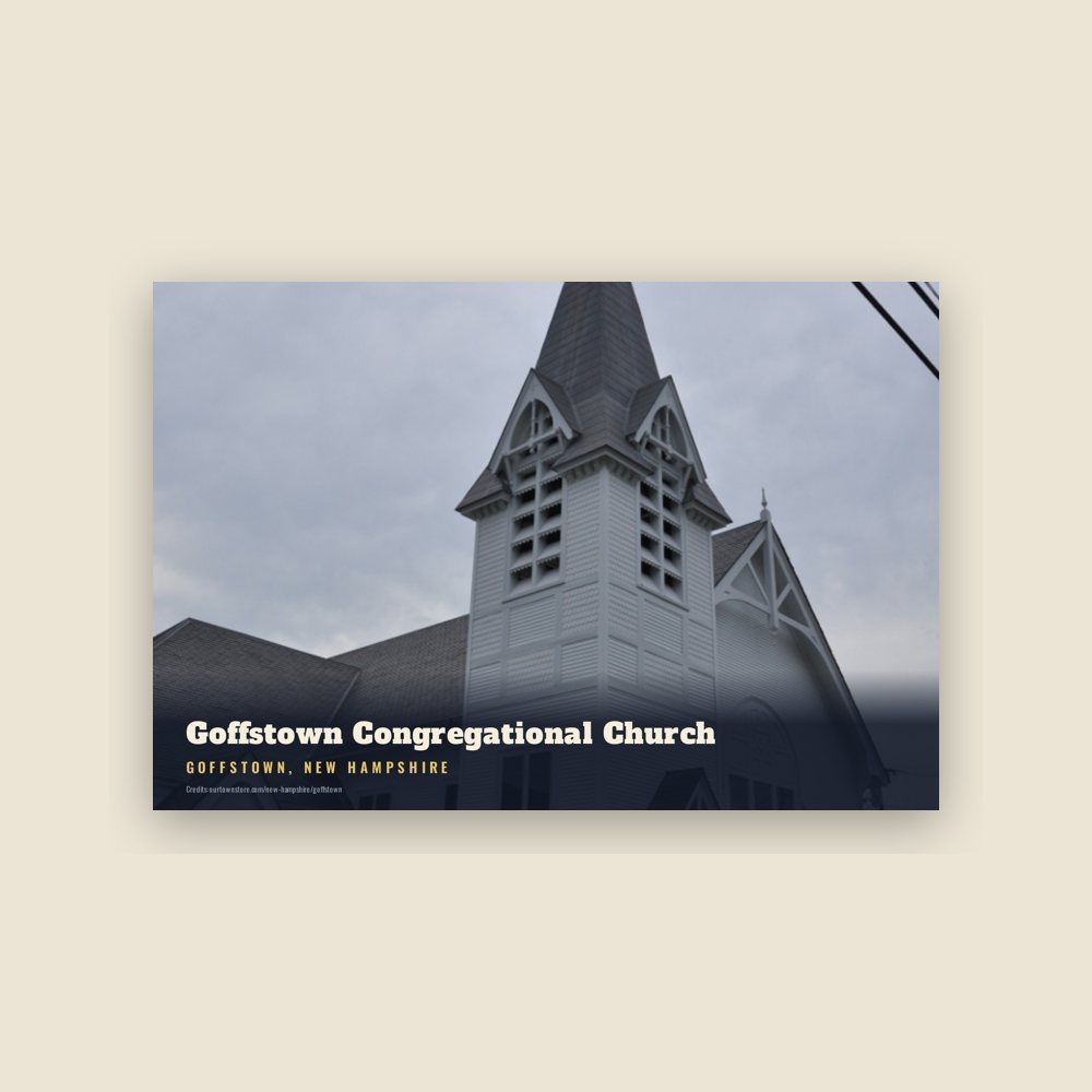 Goffstown Goffstown Congregational Church Postcard