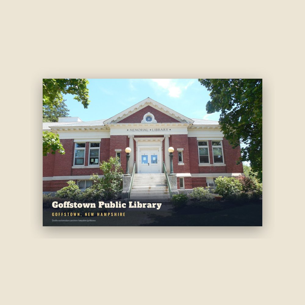 Goffstown Goffstown Public Library Postcard