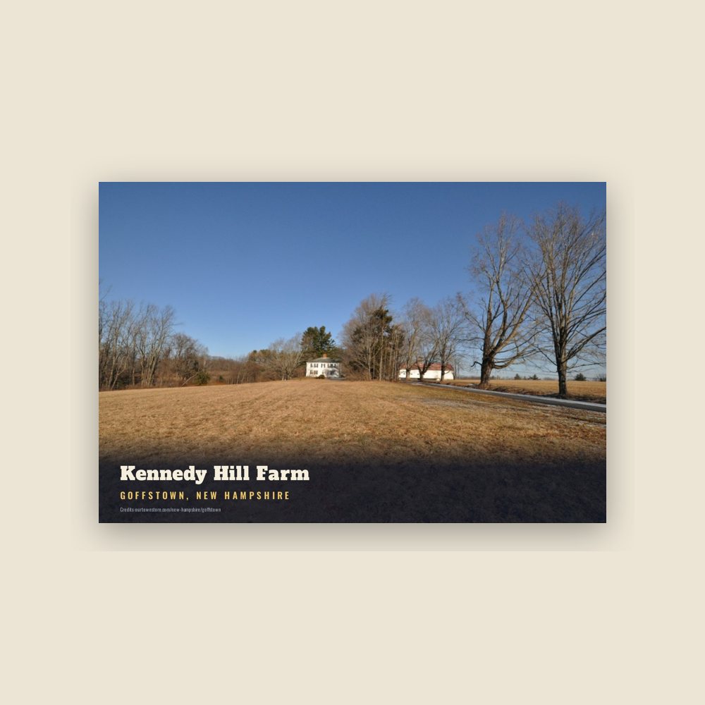Goffstown Kennedy Hill Farm Postcard