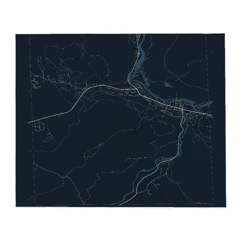 Gorham Street Map Throw Blanket